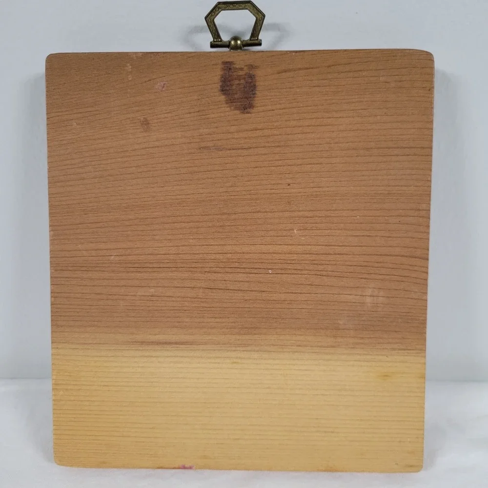 Vtg Psalms 37:4 Wood Plaque Wall Art Delight Thyself In The Lord Scripture Verse